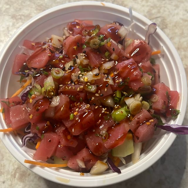 Ahi Poke Sushi Rice Bowl.