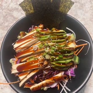 Tofu Avocado Salad Bowl