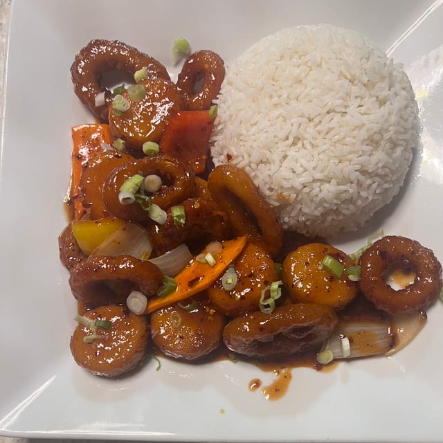 Spicy Seafood Stir Fried.