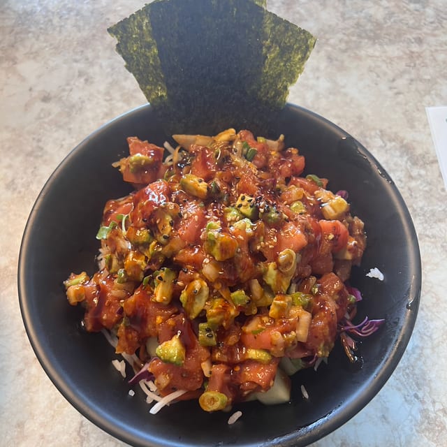 Wabi Sabi Poke Rice Bowl.